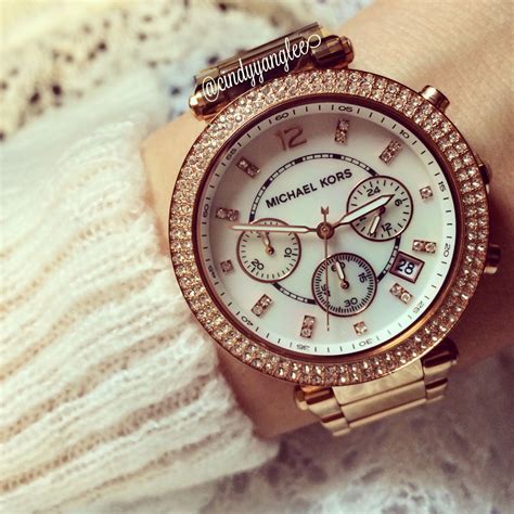 michael kors bling watch rose gold|rose gold mk watch cheap.